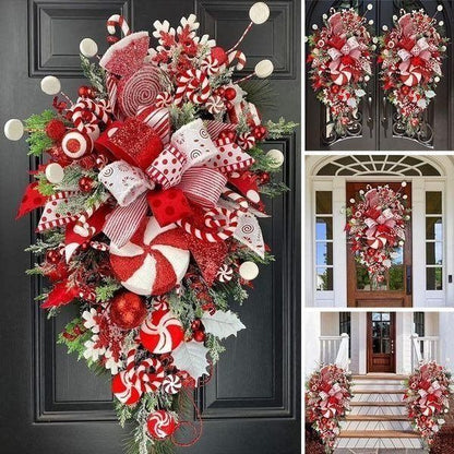 🔥Early Christmas Sale🍭Candy Cane Christmas Wreath🍭