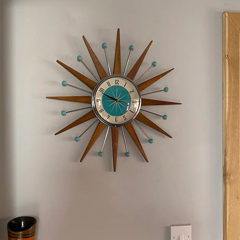 Starburst Sunburst Clock