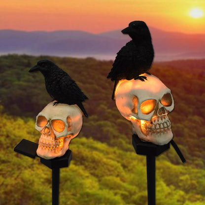 🔥 49% Off-Solar Skull Crow Waterproof Landscape Light