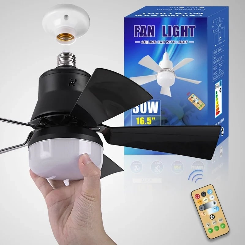 2024 New 2-IN-1 PORTABLE CEILING FAN & LIGHT with Remote Control