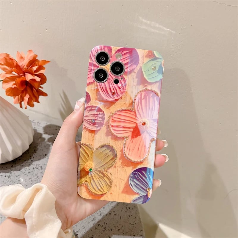 Hot Sale Vintage Oil Painting Flower iPhone Case