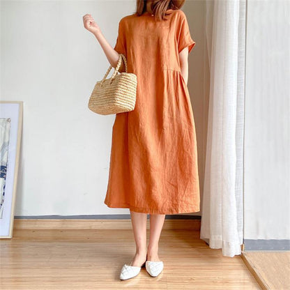 🔥HOT SALE🔥 Japanese Style Linen Cotton Dress(50%OFF)