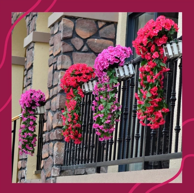 Vivid Beautiful Hanging Orchid Bunch