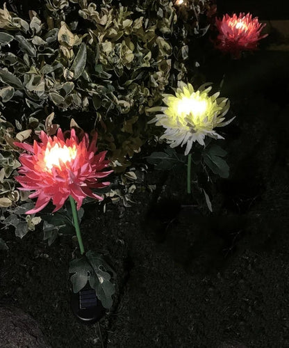 🎁Summer Hot Sale -47% OFF🎁 - SPRING ARTIFICIAL Chrysanthemum SOLAR GARDEN STAKE LED