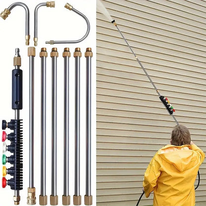 4000 PSI Telescoping High Pressure Washer Wand Set for Gutter & Roof Drainage & Walls Cleaning