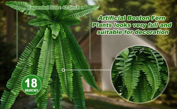 💥Last Day Sale $19.99 🌱UV Resistant Lifelike Artificial Boston Fern