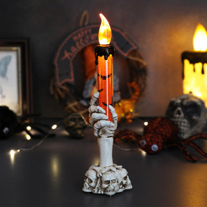 Halloween Ghost Hand Electronic Skull Candle