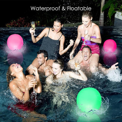 Pool Decoration🎉LED Light 16 Colors Luminous Beach Ball