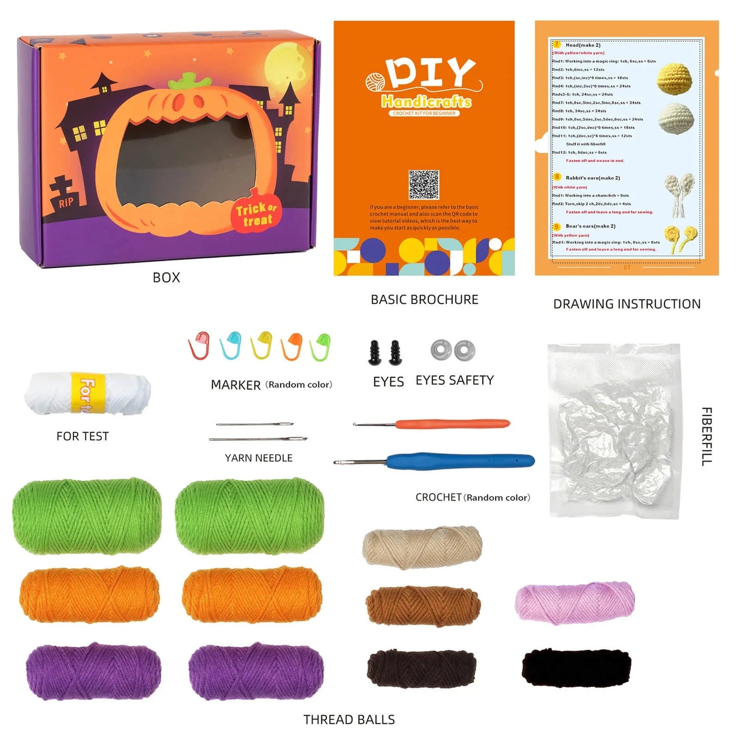 Halloween Spooky Castle Crochet Kit For Beginners With Easy Peasy Yarn