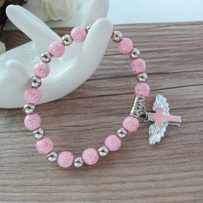 Angel Wing Cross Bracelet