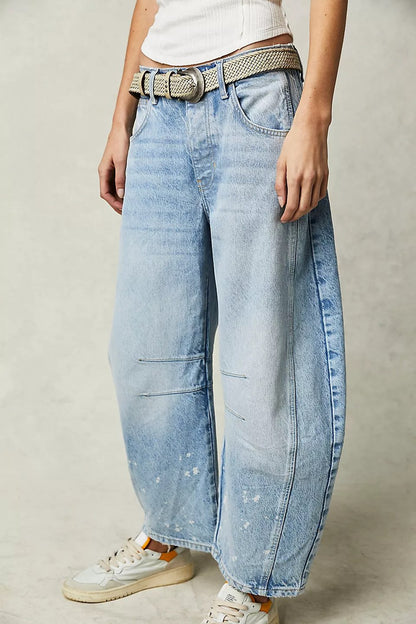 Mid-Rise Barrel Jeans (BUY 2 Free Shipping)