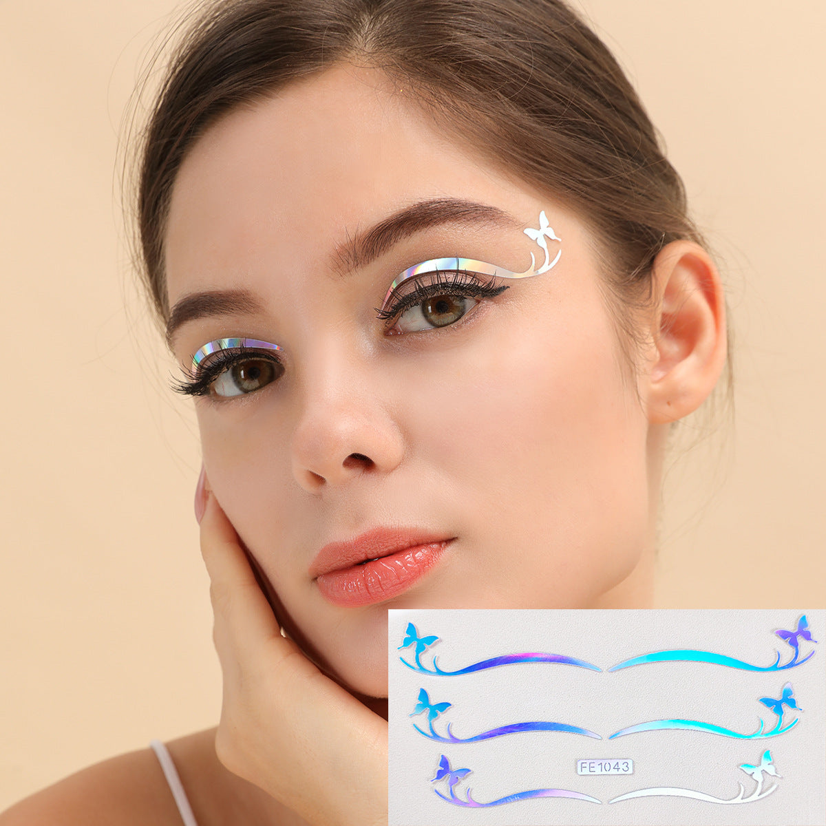 Simulated 3D Eyeliner Sticker Multi-coloured make-up eye stickers decorative make-up eyeliner stickers new