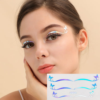 Simulated 3D Eyeliner Sticker Multi-coloured make-up eye stickers decorative make-up eyeliner stickers new