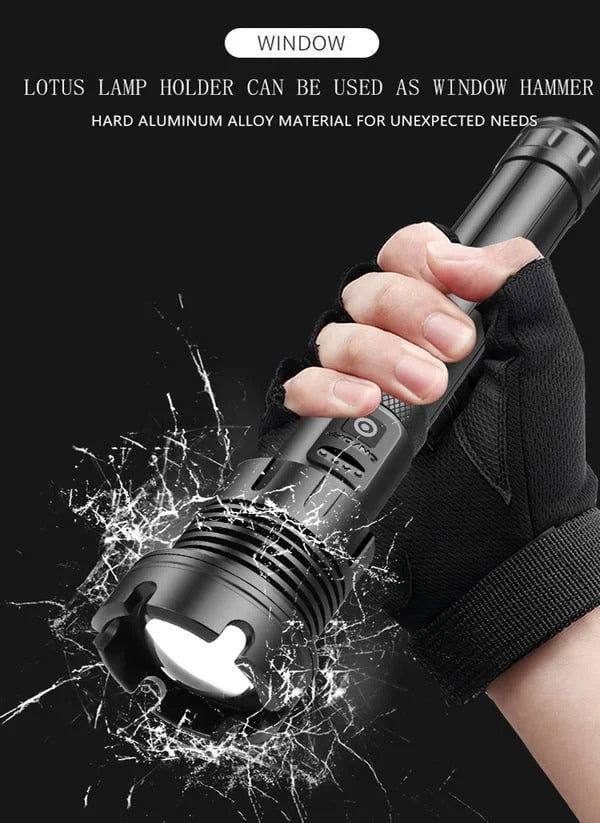 LED Rechargeable Tactical Laser Flashlight High Lumens-Buy 2 Free Shipping