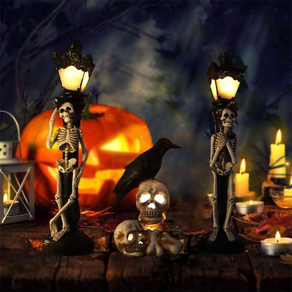 🎃 Resin Skeleton Decoration Light & Skull Crow Light