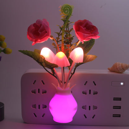 LED Flowers and Mushrooms Colorful Night Lights - Make Your Room Cozy