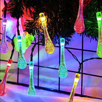 🌟8 Modes Solar Water Drop String Lights - 💐For Indoor Outdoor Decoration