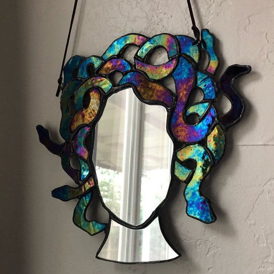 2024 New Design Medusa Stained Glass Suncatcher Mirror