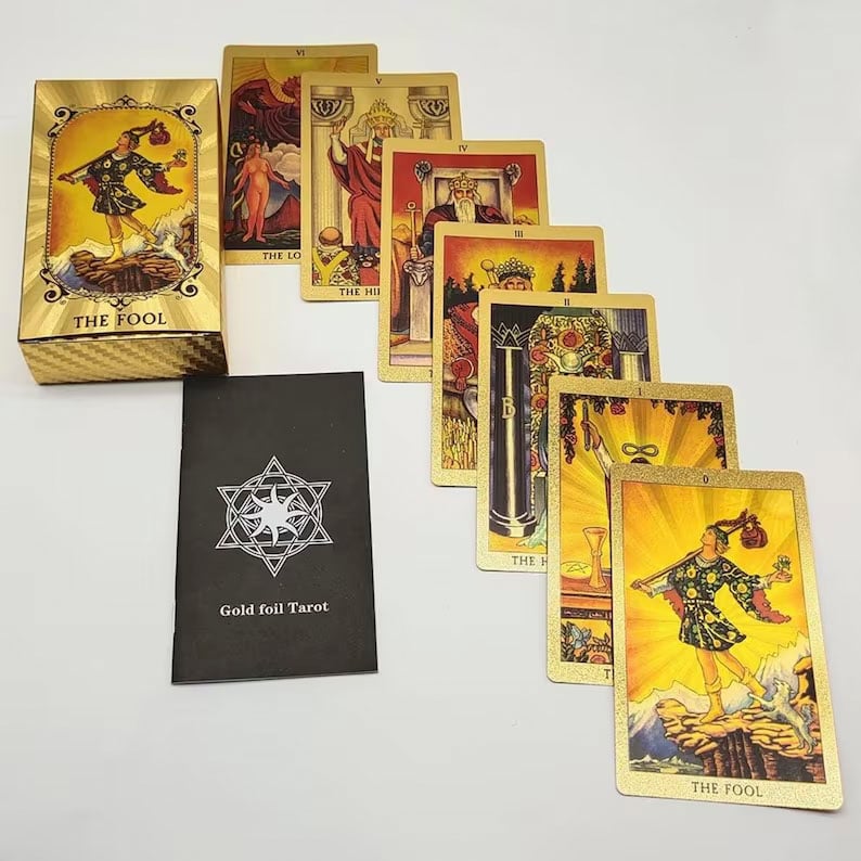 Explore the Mystical World of Tarot Gold Foil Tarot (Buy 2 Free Shipping)