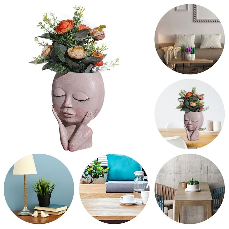 💝2024 HOT SALE 48% OFF-Girl Face Head Planter