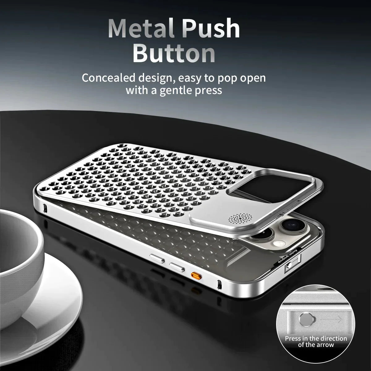 Breathable Perfume Aluminum alloy Heat Dissipation Phone Case For iPhone