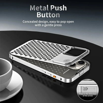 Breathable Perfume Aluminum alloy Heat Dissipation Phone Case For iPhone