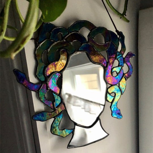 2024 New Design Medusa Stained Glass Suncatcher Mirror