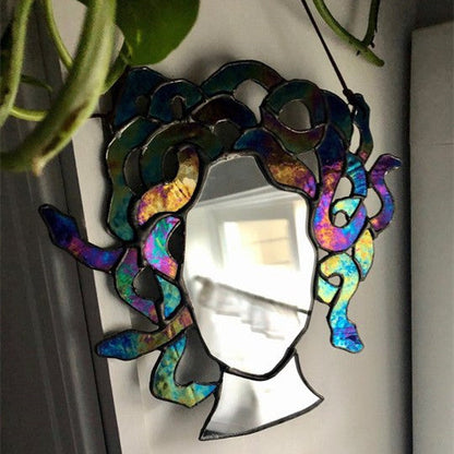 2024 New Design Medusa Stained Glass Suncatcher Mirror