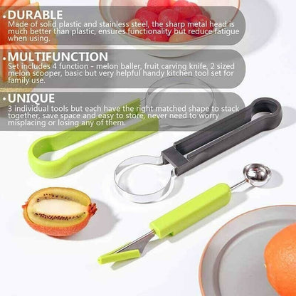 4 in 1 Stainless Steel Fruit Tool Set