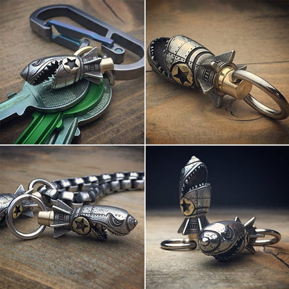 🔥Shark Rocket Bomb Keychain