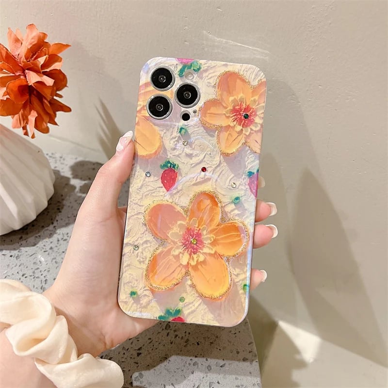 Hot Sale Vintage Oil Painting Flower iPhone Case