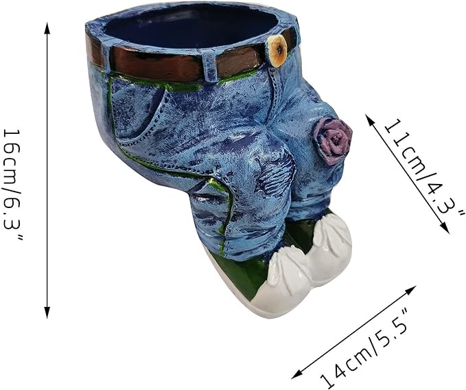 Creative flower pot jeans resin material