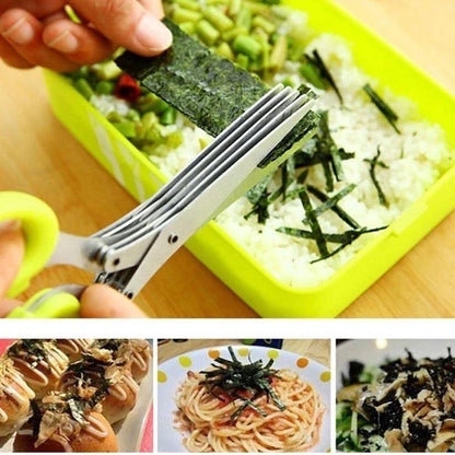 (🔥 Hot Sale-50% Off 🔥) 5 Blade Kitchen Salad Scissors