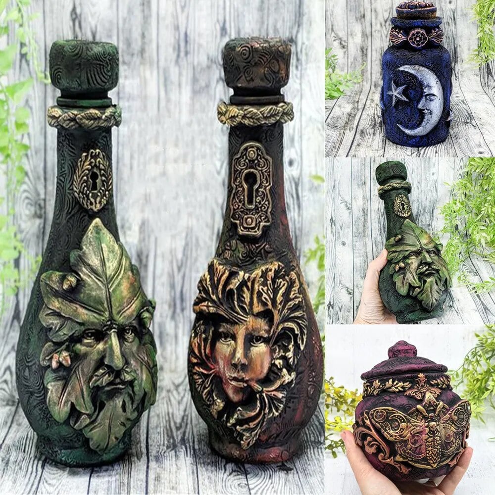 🔥Christmas Hot Sale 49% OFF - 🦋Handmade Witchcraft Sculpture Potion Bottle