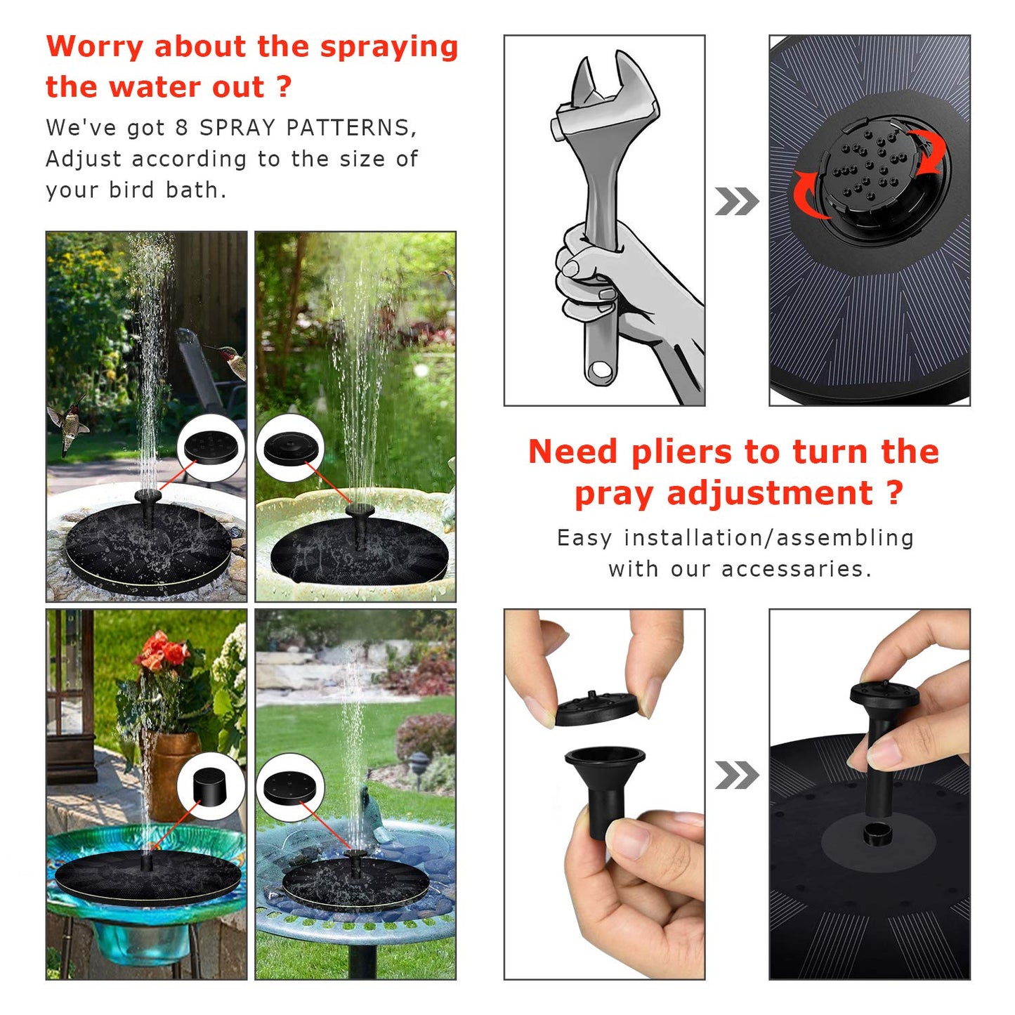 Best Mother's Day Gift Of 2024 - Solar outdoor fountain-The perfect garden decoration