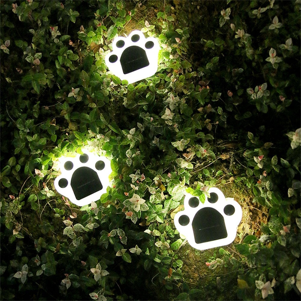 LED Solar Paw Lights