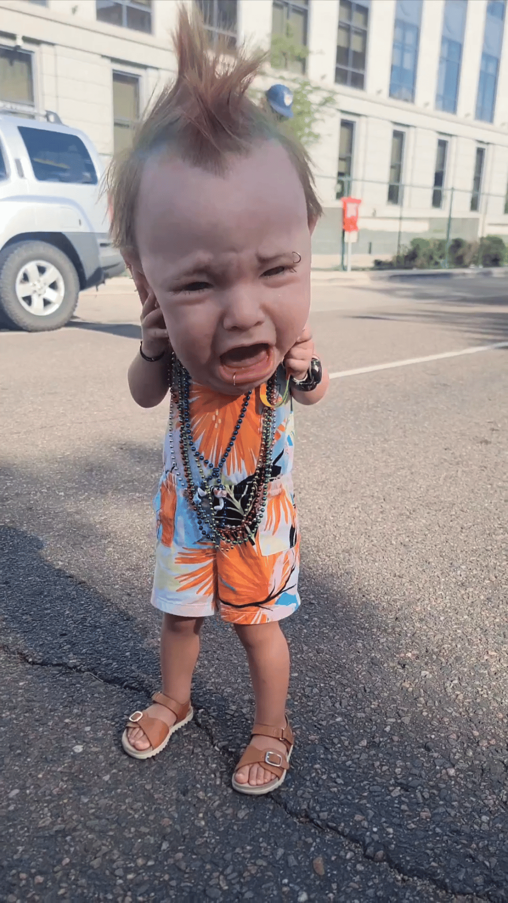 🎃2024 Halloween Hot Sale🔥Creepy and hilarious Latex Head Masks (Crying punk baby)