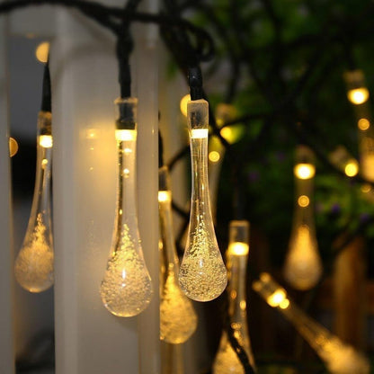 🌟8 Modes Solar Water Drop String Lights - 💐For Indoor Outdoor Decoration