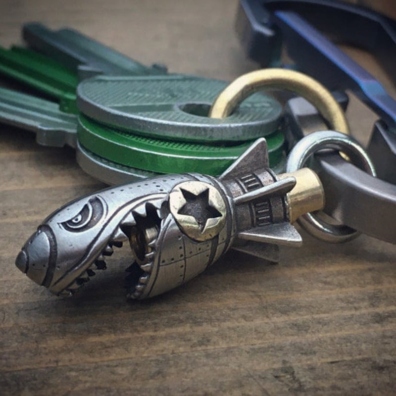 🔥Shark Rocket Bomb Keychain