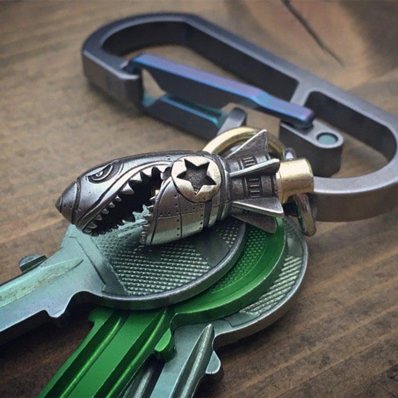 🔥Shark Rocket Bomb Keychain