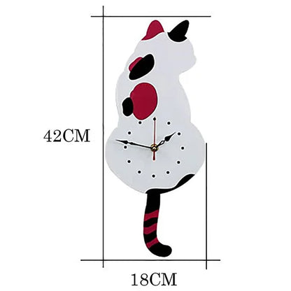 Cat Tail Wagging Wall Clock