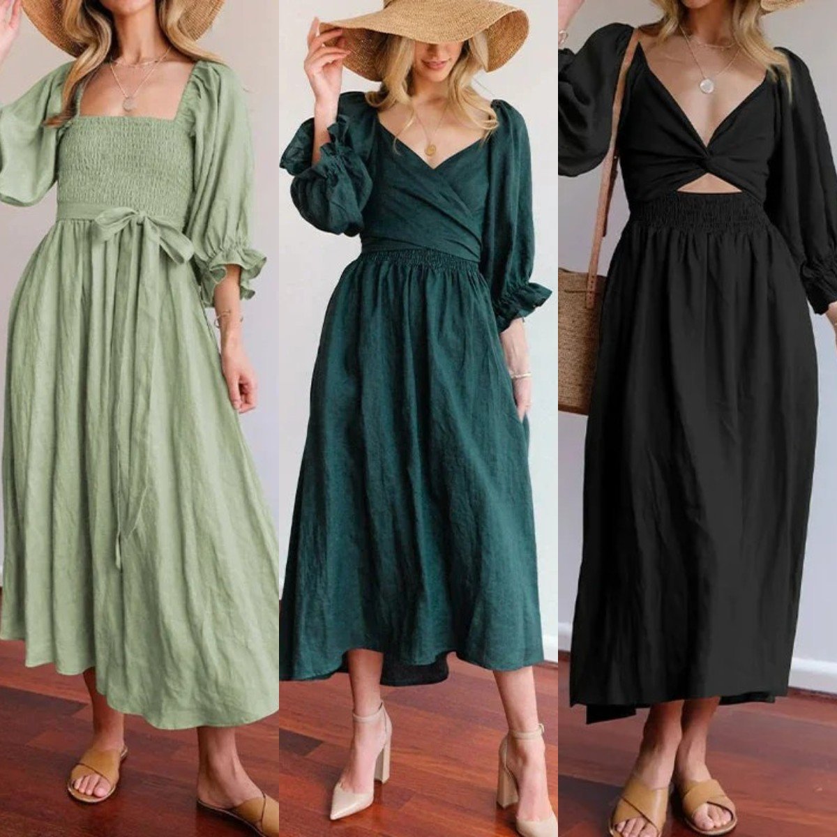 Hot Sales 49% OFF-French Ruffled Lantern Sleeves Multi-wear Dress