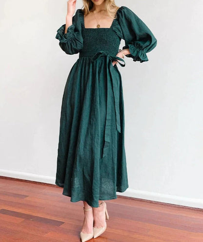 Hot Sales 49% OFF-French Ruffled Lantern Sleeves Multi-wear Dress