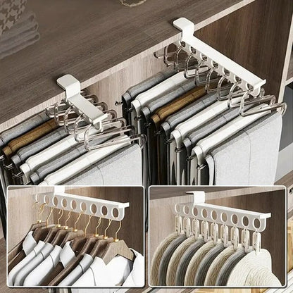 Intelligent pull-out slide trouser rack -BUY 1 GET 5 Goose Shaped HangersFREE