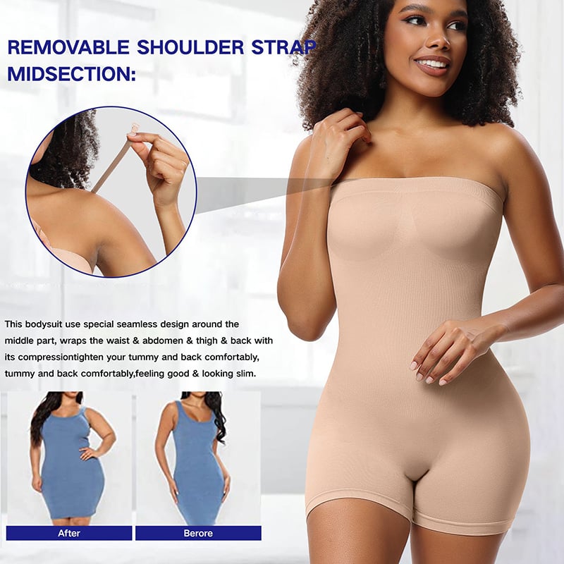 Bodysuit Shapewear with Removable Strap