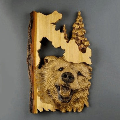 Animal Carving Handcraft Wall Decoration