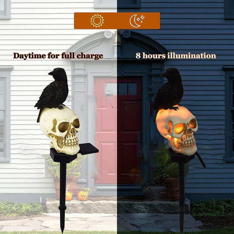 🔥 49% Off-Solar Skull Crow Waterproof Landscape Light