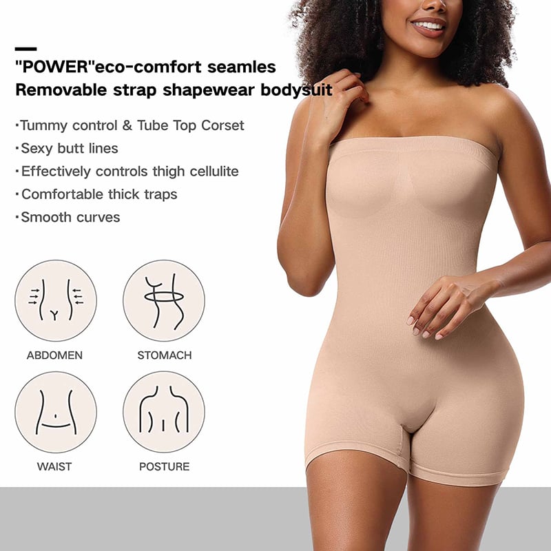 Bodysuit Shapewear with Removable Strap