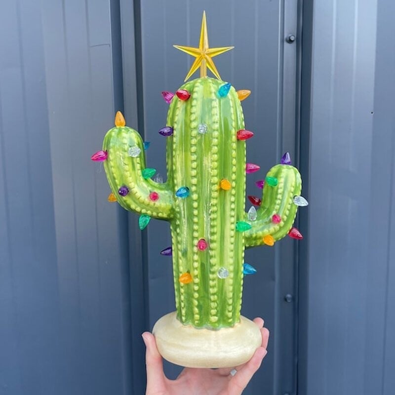 🌵Vintage Christmas Luminous Cactus✨