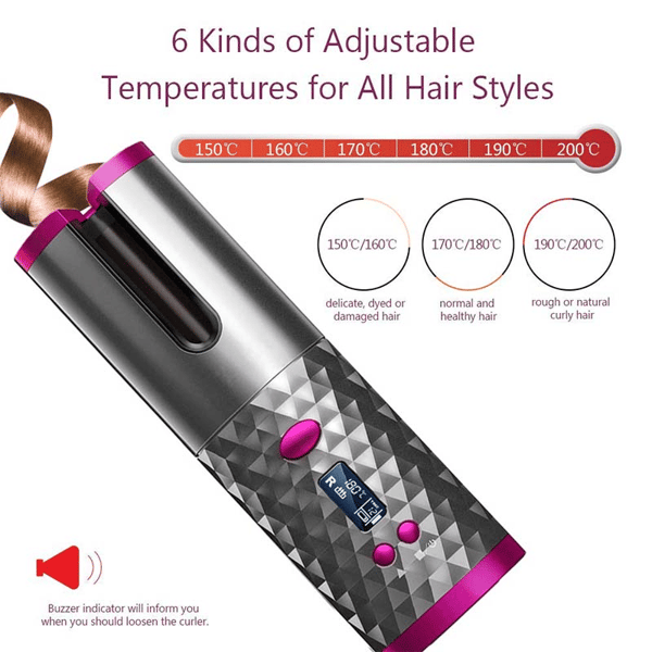 Last Day Promotion 49% OFF Auto Rotating Ceramic Hair Curler